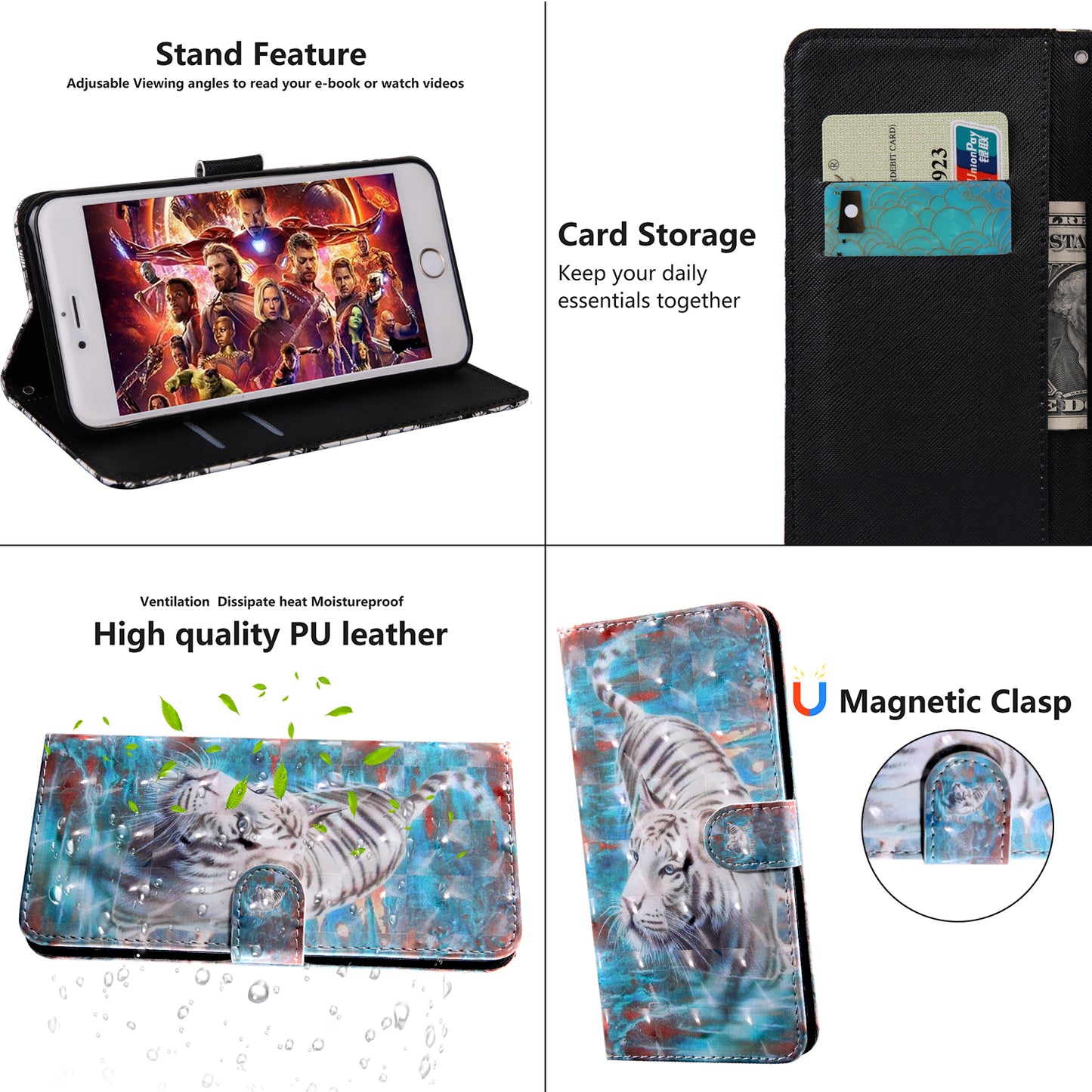 Light Spot Decor Patterned Leather Wallet Case for Samsung Galaxy A40