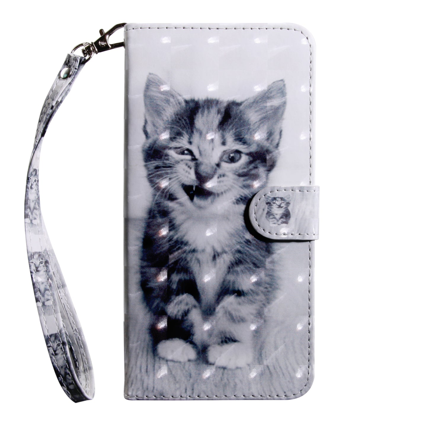 Light Spot Decor Patterned Leather Wallet Case for Samsung Galaxy A40