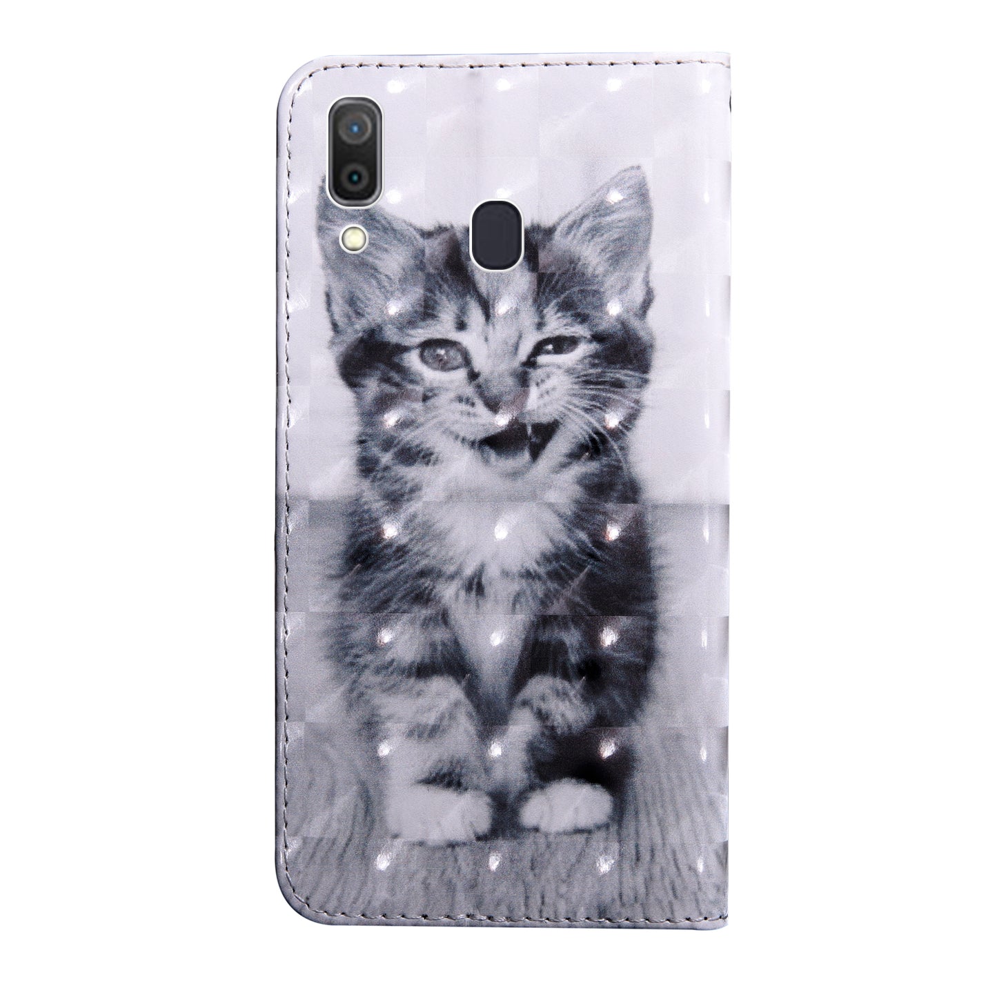 Light Spot Decor Patterned Leather Wallet Case for Samsung Galaxy A40