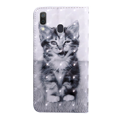Light Spot Decor Patterned Leather Wallet Case for Samsung Galaxy A40