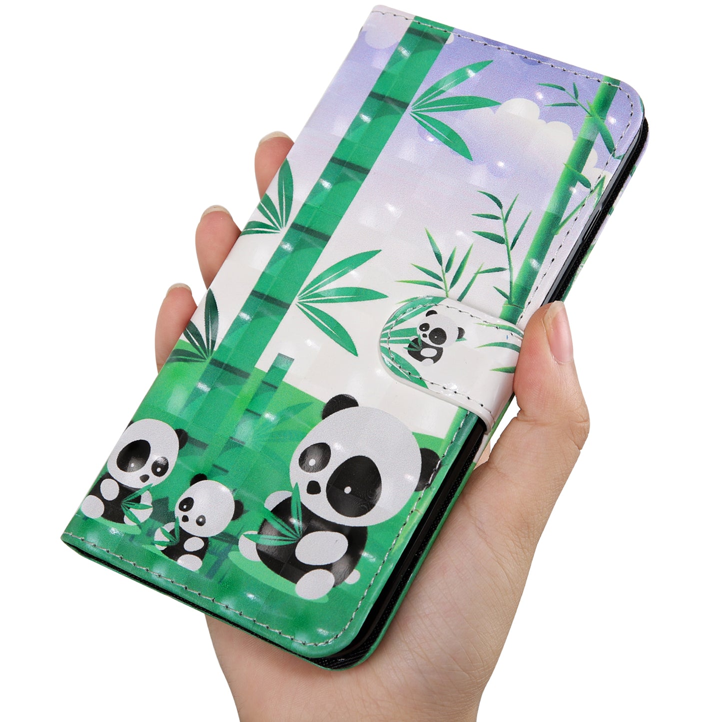 Light Spot Decor Patterned Leather Wallet Case for Samsung Galaxy A40
