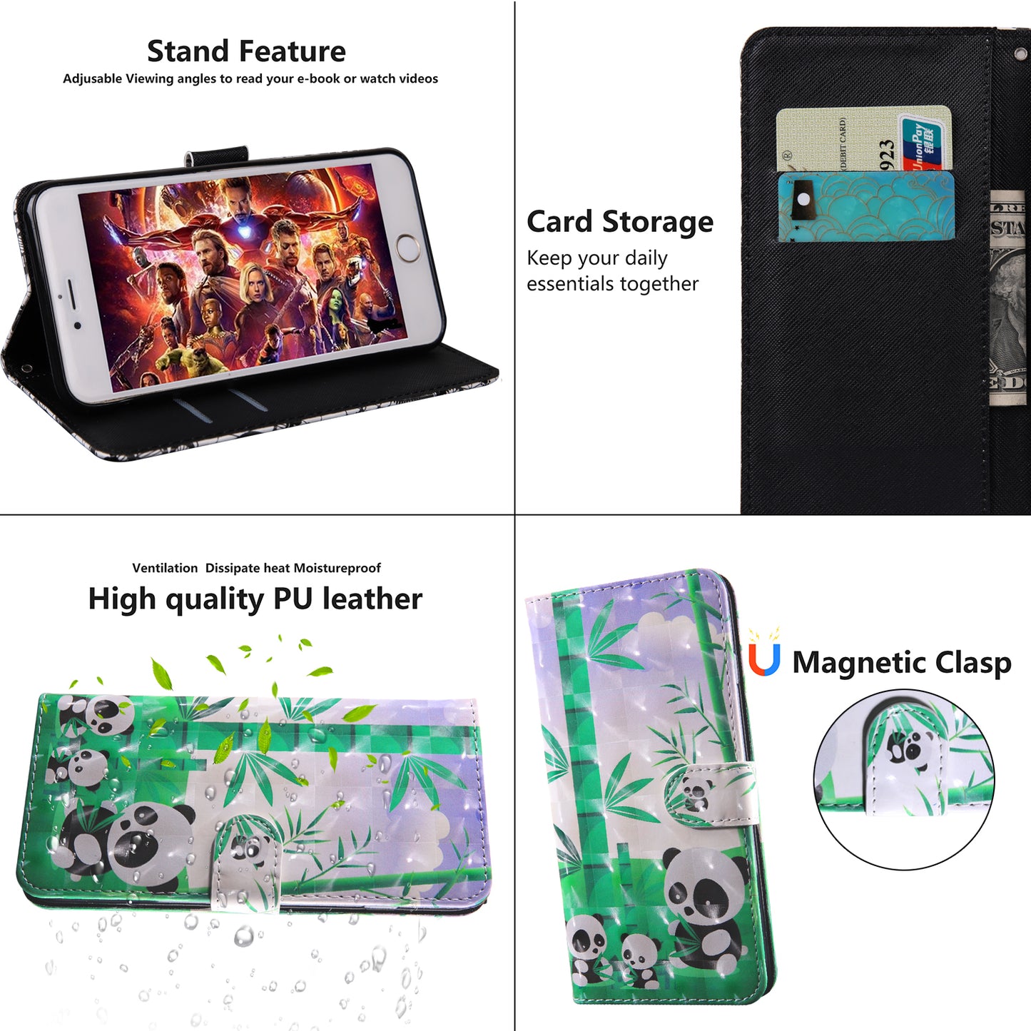 Light Spot Decor Patterned Leather Wallet Case for Samsung Galaxy A40