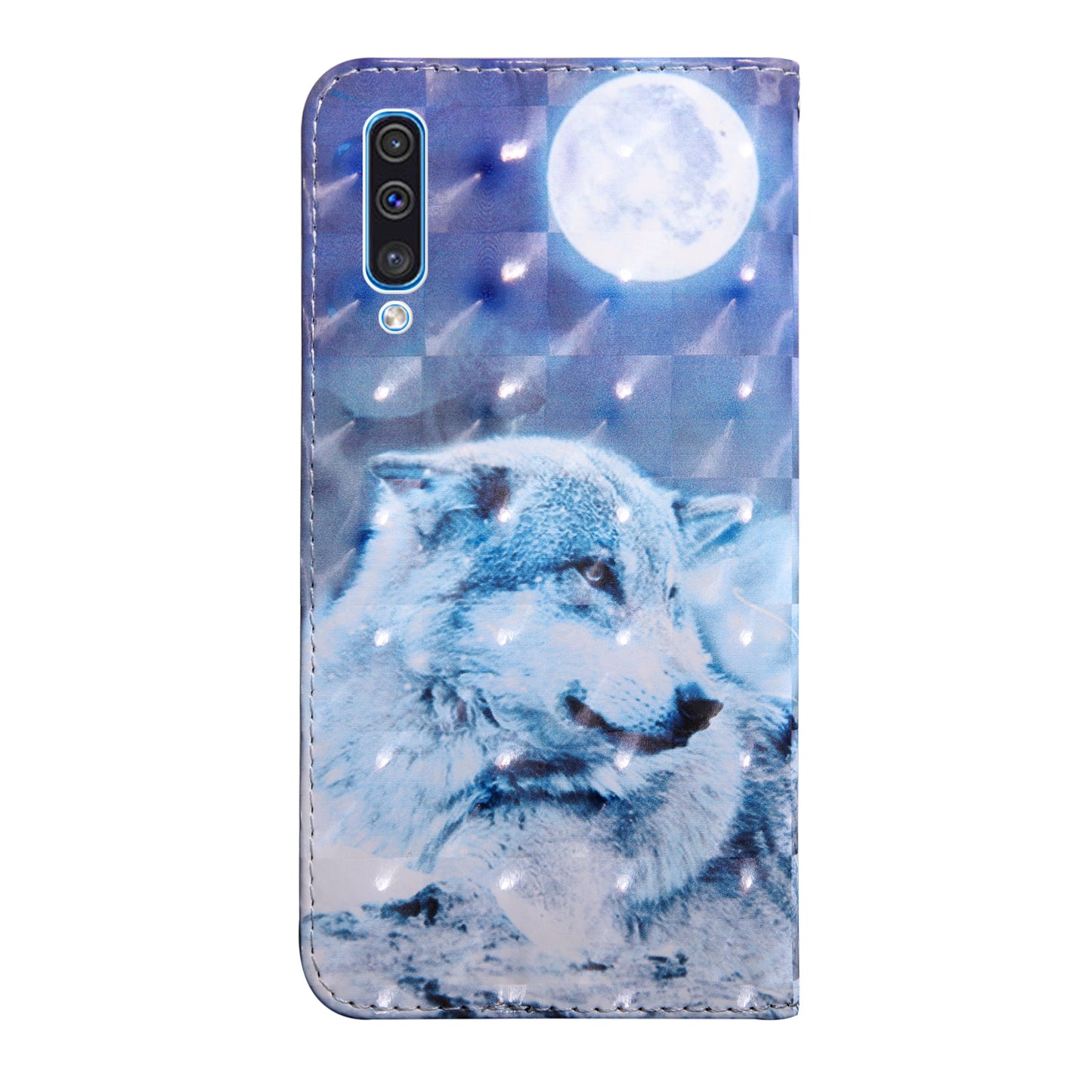 Pattern Printing Light Spot Decor Wallet Stand Leather Case for Samsung Galaxy A70