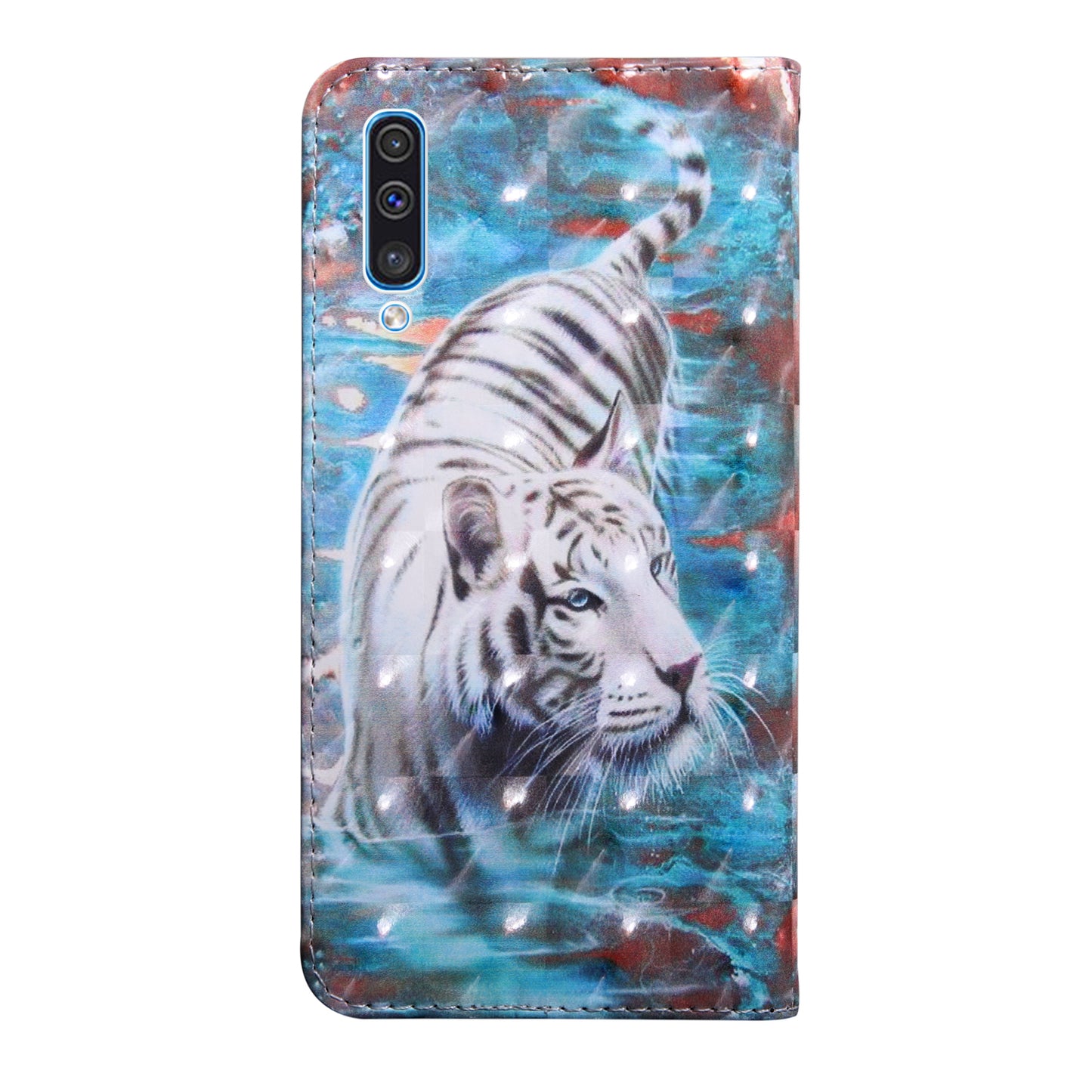 Pattern Printing Light Spot Decor Wallet Stand Leather Case for Samsung Galaxy A70