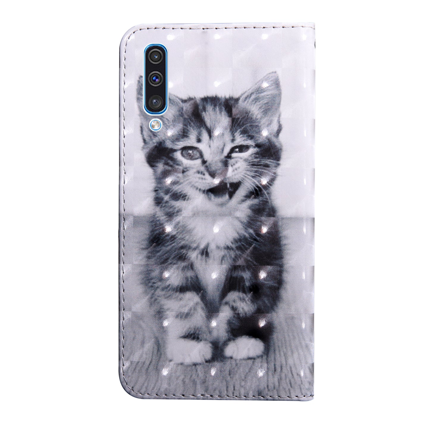 Pattern Printing Light Spot Decor Wallet Stand Leather Case for Samsung Galaxy A70