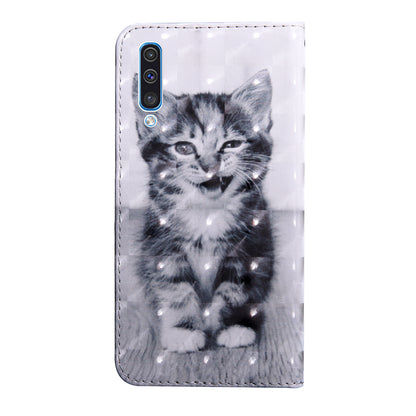 Pattern Printing Light Spot Decor Wallet Stand Leather Case for Samsung Galaxy A70