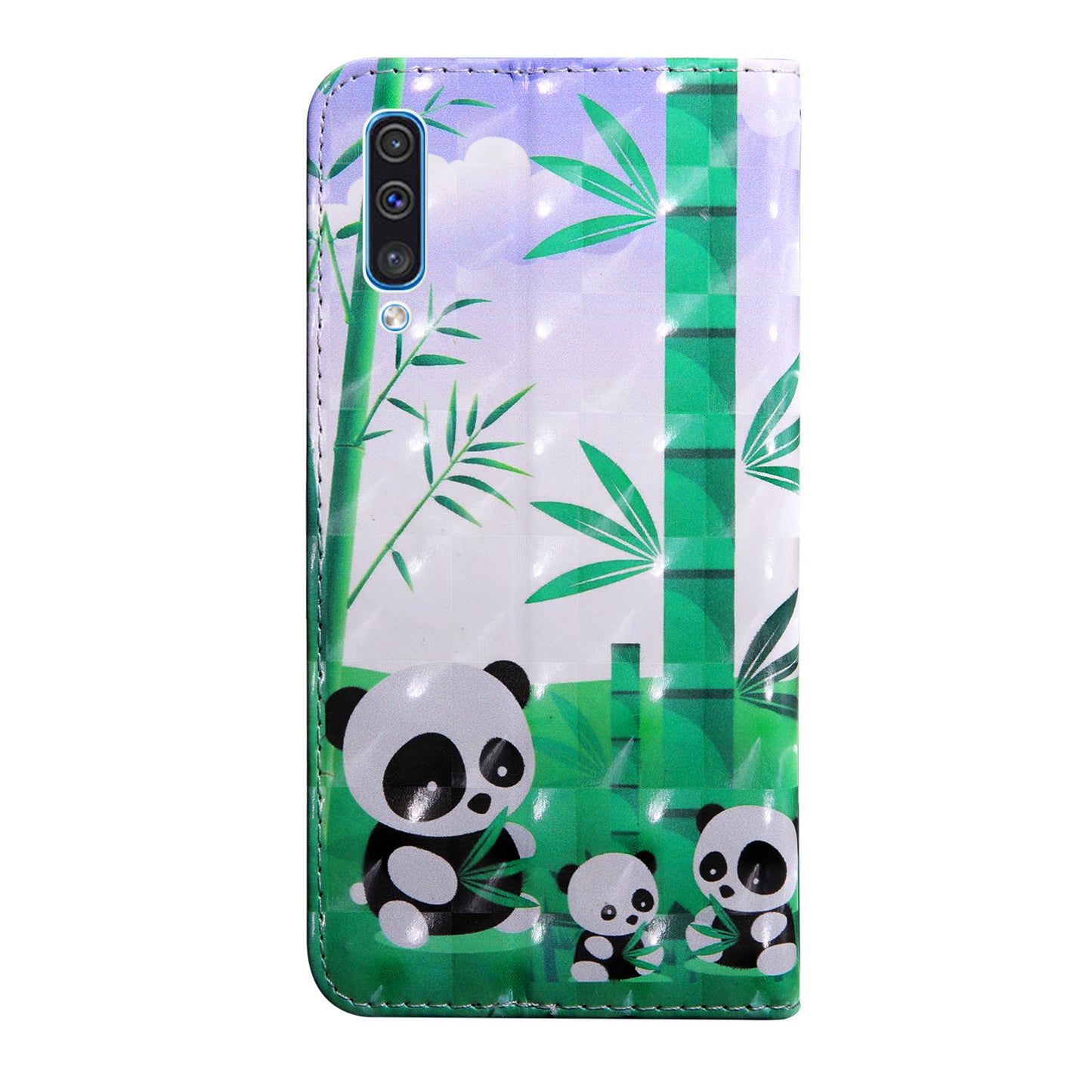 Pattern Printing Light Spot Decor Wallet Stand Leather Case for Samsung Galaxy A70