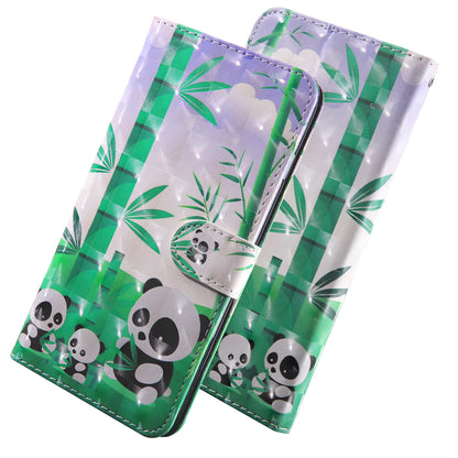Pattern Printing Light Spot Decor Wallet Stand Leather Case for Samsung Galaxy A70