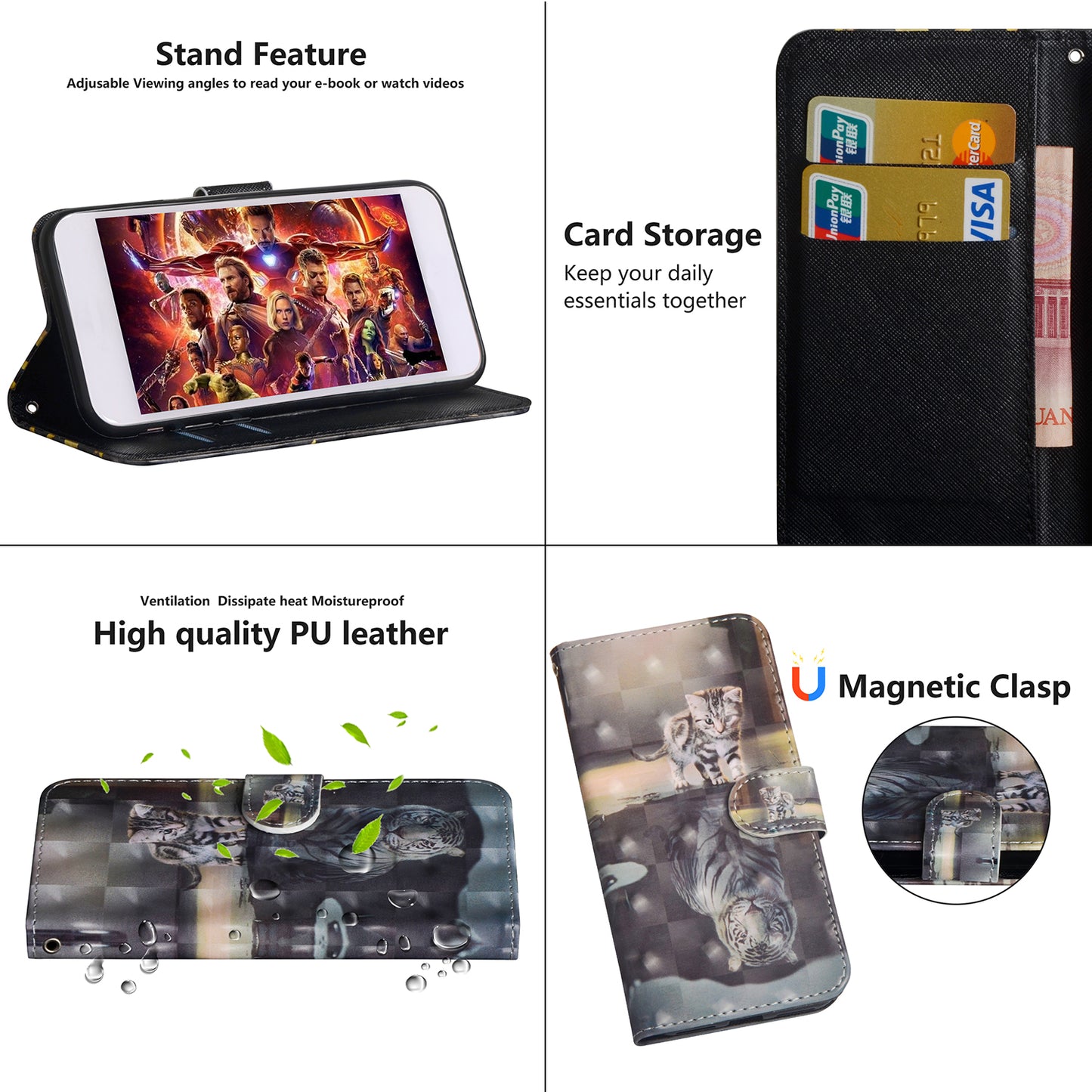 Light Spot Decor Patterned Leather Wallet Case for Samsung Galaxy A50 / A50s / A30s
