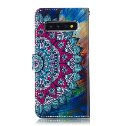 For Samsung Galaxy S10 Embossment Patterned Leather Wallet Phone Cover