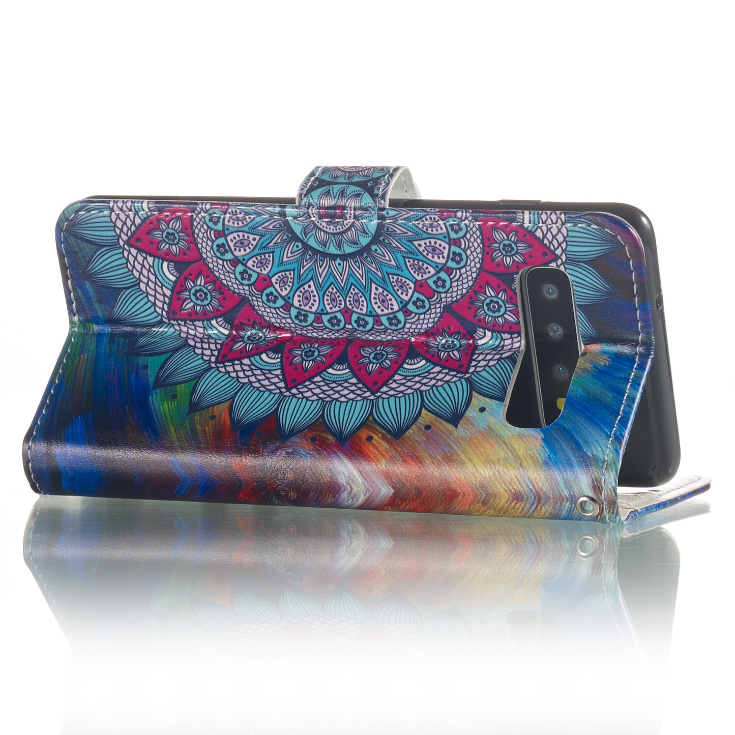 For Samsung Galaxy S10 Embossment Patterned Leather Wallet Phone Cover
