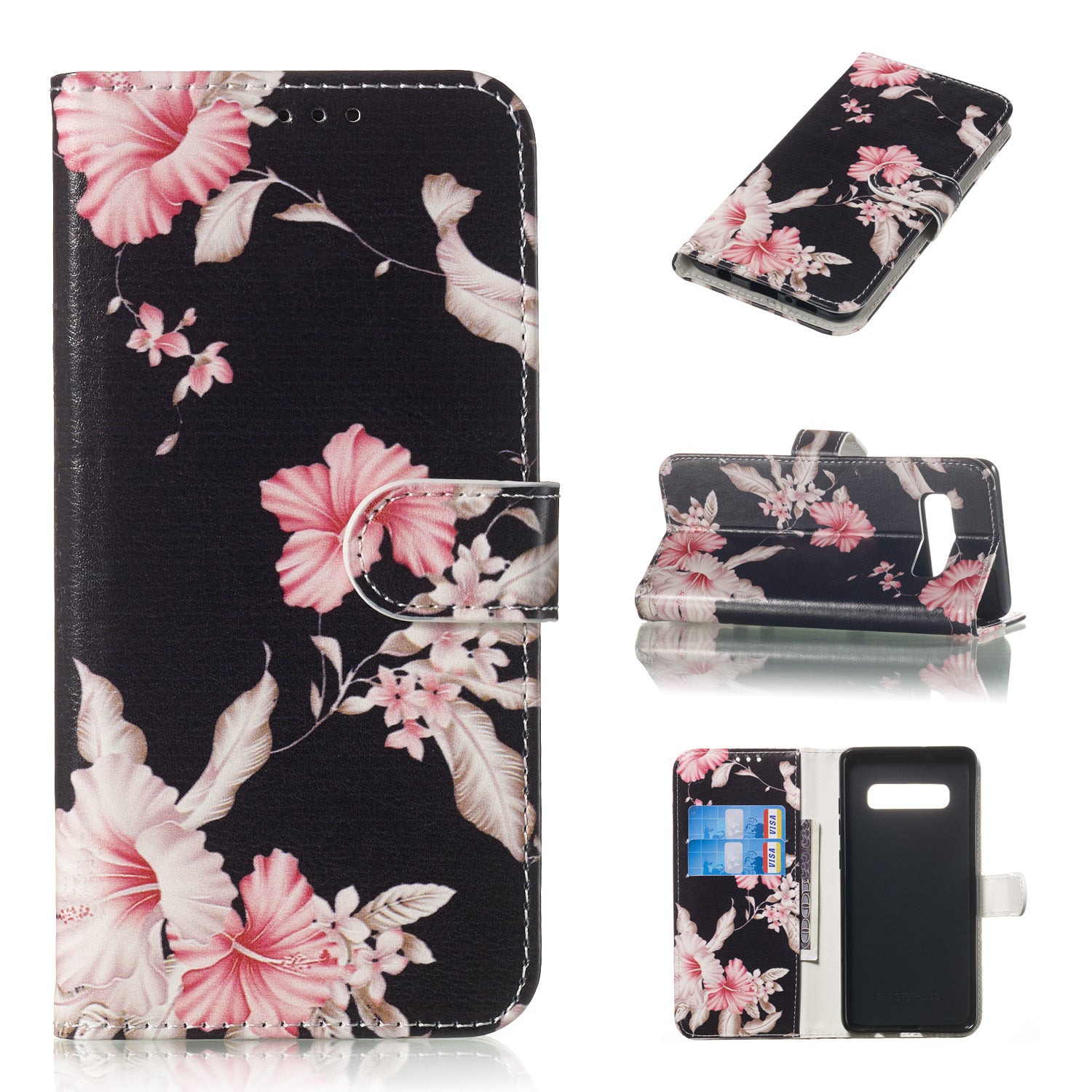 Pattern Printing PU Leather Wallet Case for Samsung Galaxy S10 Plus