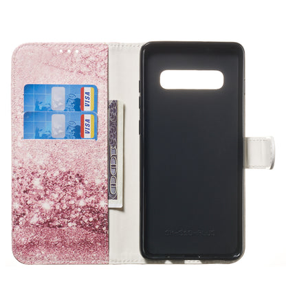 Pattern Printing PU Leather Wallet Case for Samsung Galaxy S10 Plus