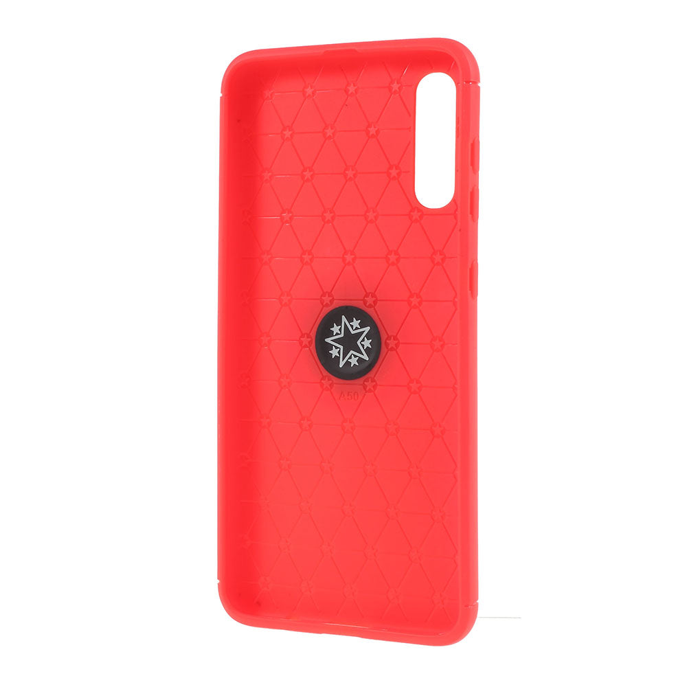 For Samsung Galaxy A50 / A50s / A30s Soft TPU Phone Case with Ring Holder Magnetic Kickstand
