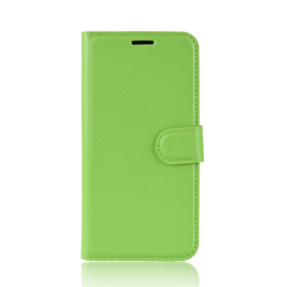 Litchi Skin PU Leather Phone Cover Shell with 3 Card Slots for Samsung Galaxy A40 Cell Phone Accessory