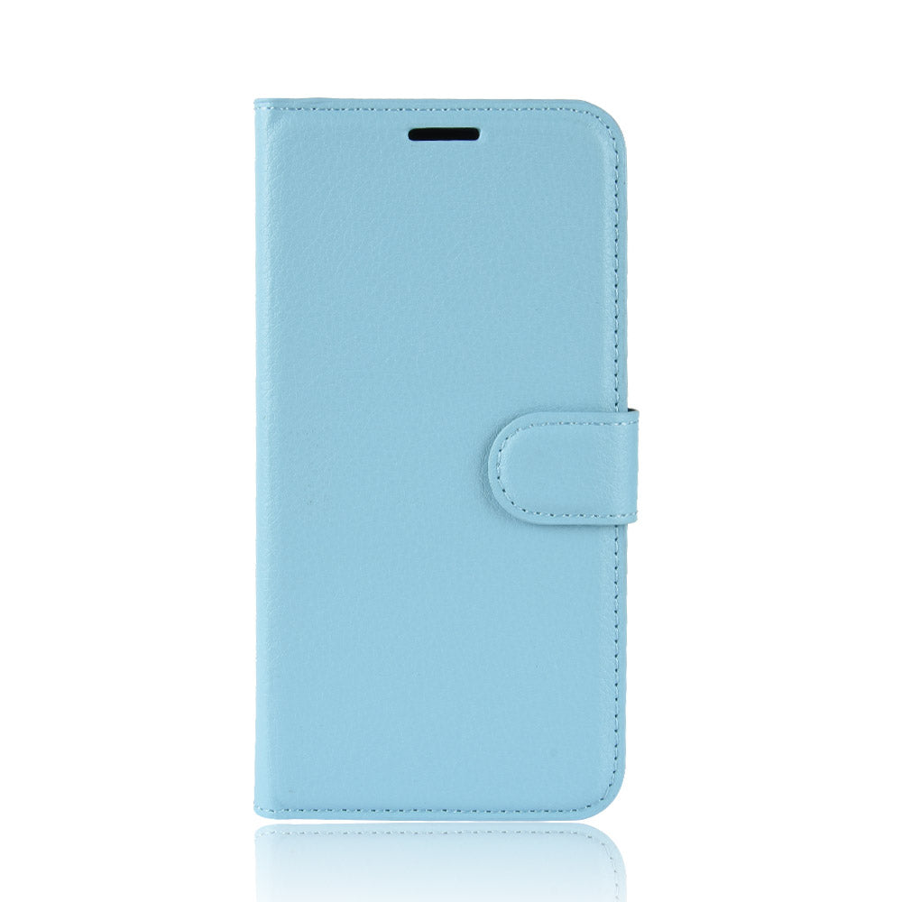 Litchi Skin PU Leather Phone Cover Shell with 3 Card Slots for Samsung Galaxy A40 Cell Phone Accessory