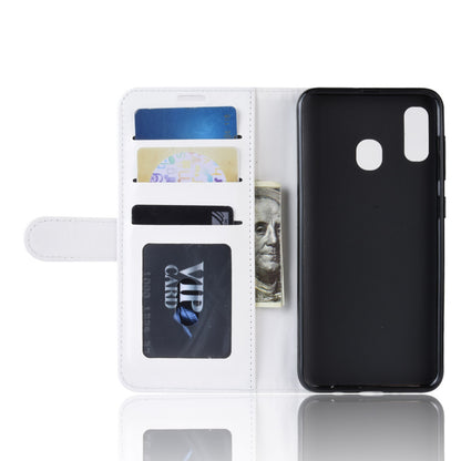 Crazy Horse PU Leather Flip Stand Cell Phone Cover with Wallet for Samsung Galaxy A40