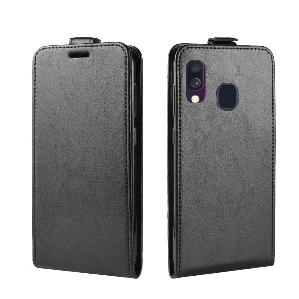 Crazy Horse Vertical Flip Leather Protective Case for Samsung Galaxy A40