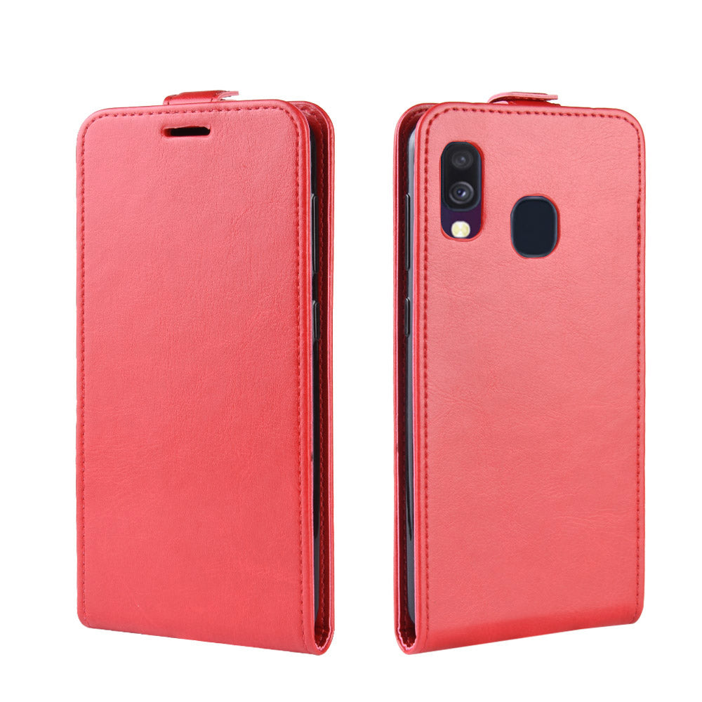 Crazy Horse Vertical Flip Leather Protective Case for Samsung Galaxy A40