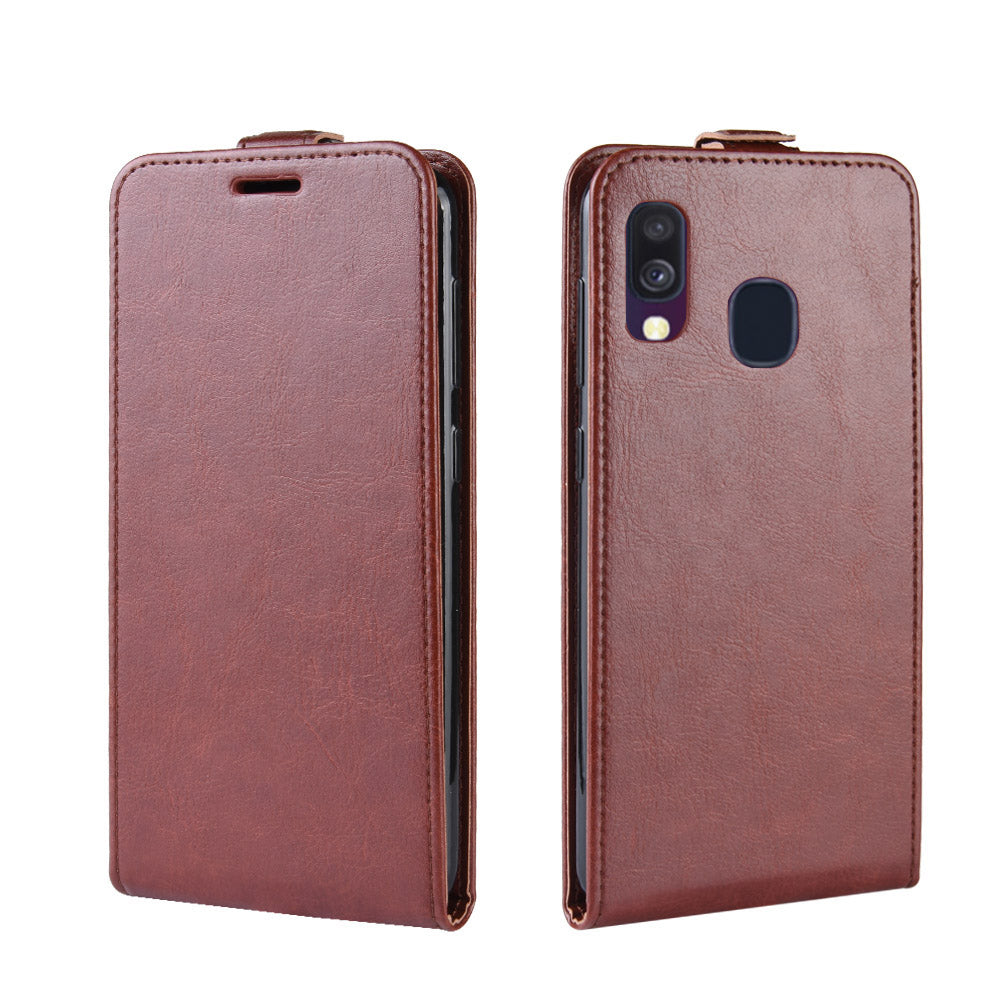 Crazy Horse Vertical Flip Leather Protective Case for Samsung Galaxy A40