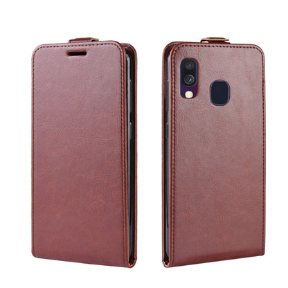 Crazy Horse Vertical Flip Leather Protective Case for Samsung Galaxy A40