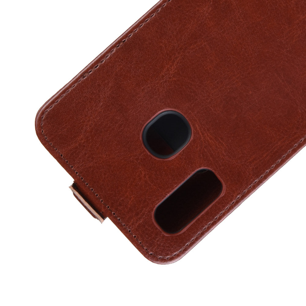 Crazy Horse Vertical Flip Leather Protective Case for Samsung Galaxy A40