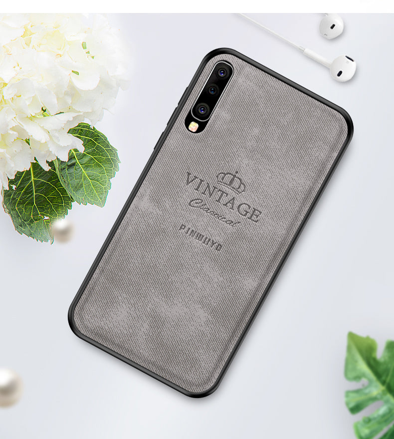 PINWUYO Honorable Series PU Leather Coated PC + TPU Hybrid Case for Samsung Galaxy A50 / A50s / A30s
