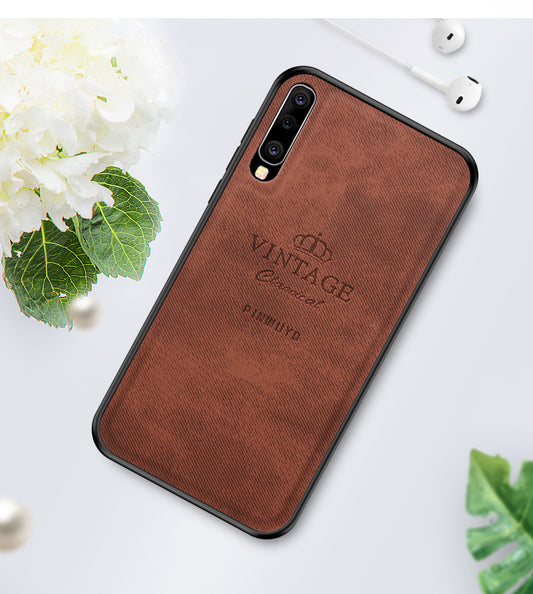 PINWUYO Honorable Series PU Leather Coated PC + TPU Hybrid Case for Samsung Galaxy A50 / A50s / A30s