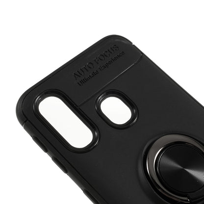 Finger Ring Kickstand TPU Case for Samsung Galaxy A40 (Built-in Metal Sheet)