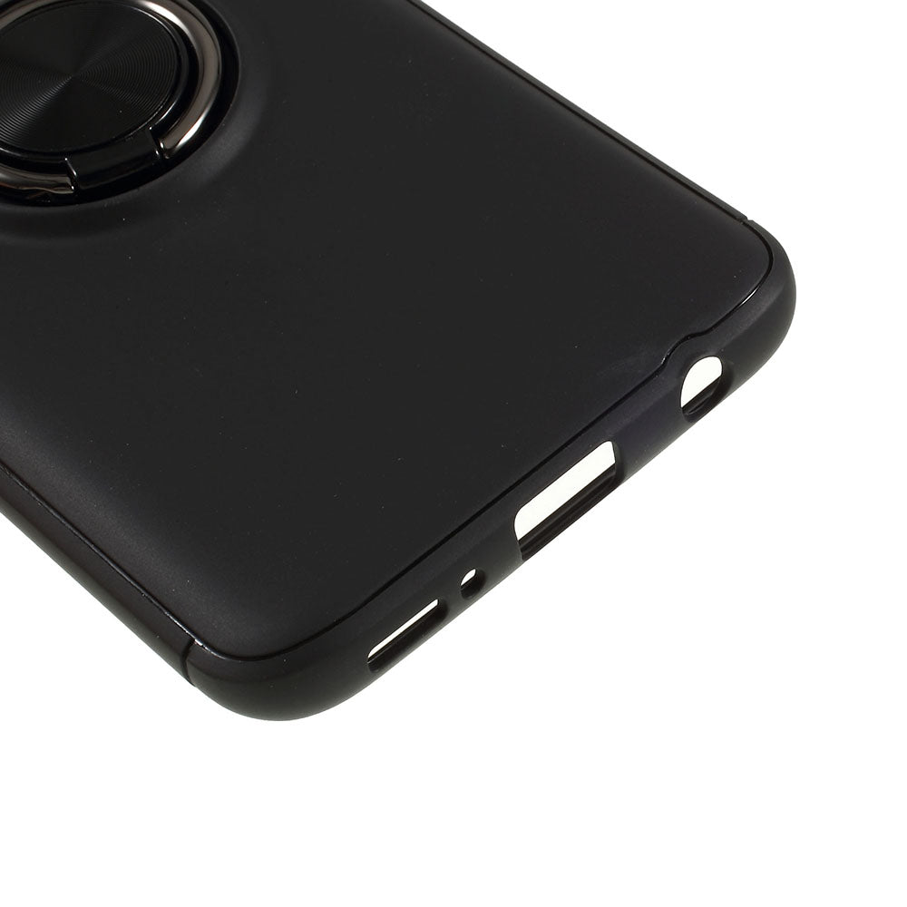 Finger Ring Kickstand TPU Case for Samsung Galaxy A40 (Built-in Metal Sheet)