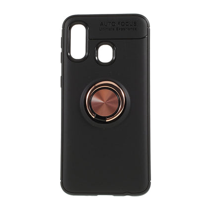 Finger Ring Kickstand TPU Case for Samsung Galaxy A40 (Built-in Metal Sheet)