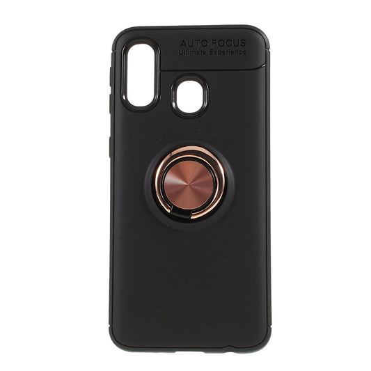 Finger Ring Kickstand TPU Case for Samsung Galaxy A40 (Built-in Metal Sheet)