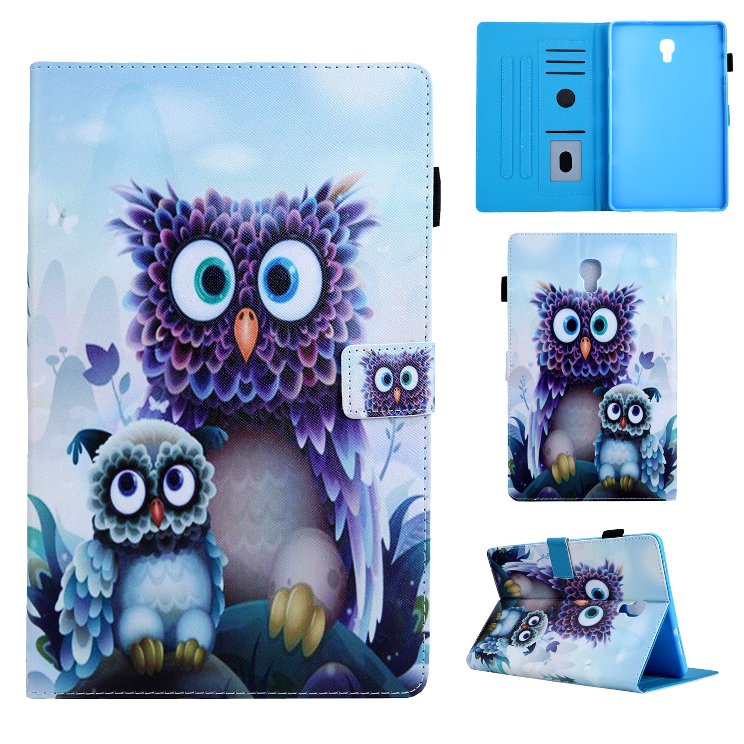 Animal Series Patterned Leather Card Holder Case for Samsung Galaxy Tab A 10.5 (2018) T590 T595 T597