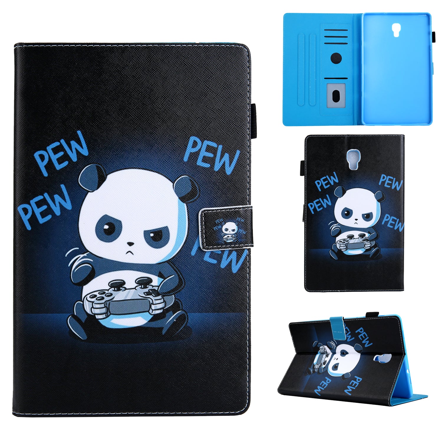 Animal Series Patterned Leather Card Holder Case for Samsung Galaxy Tab A 10.5 (2018) T590 T595 T597
