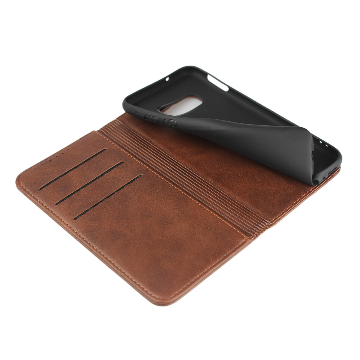Auto-absorbed Leather Wallet Stand Cover for Samsung Galaxy S10e