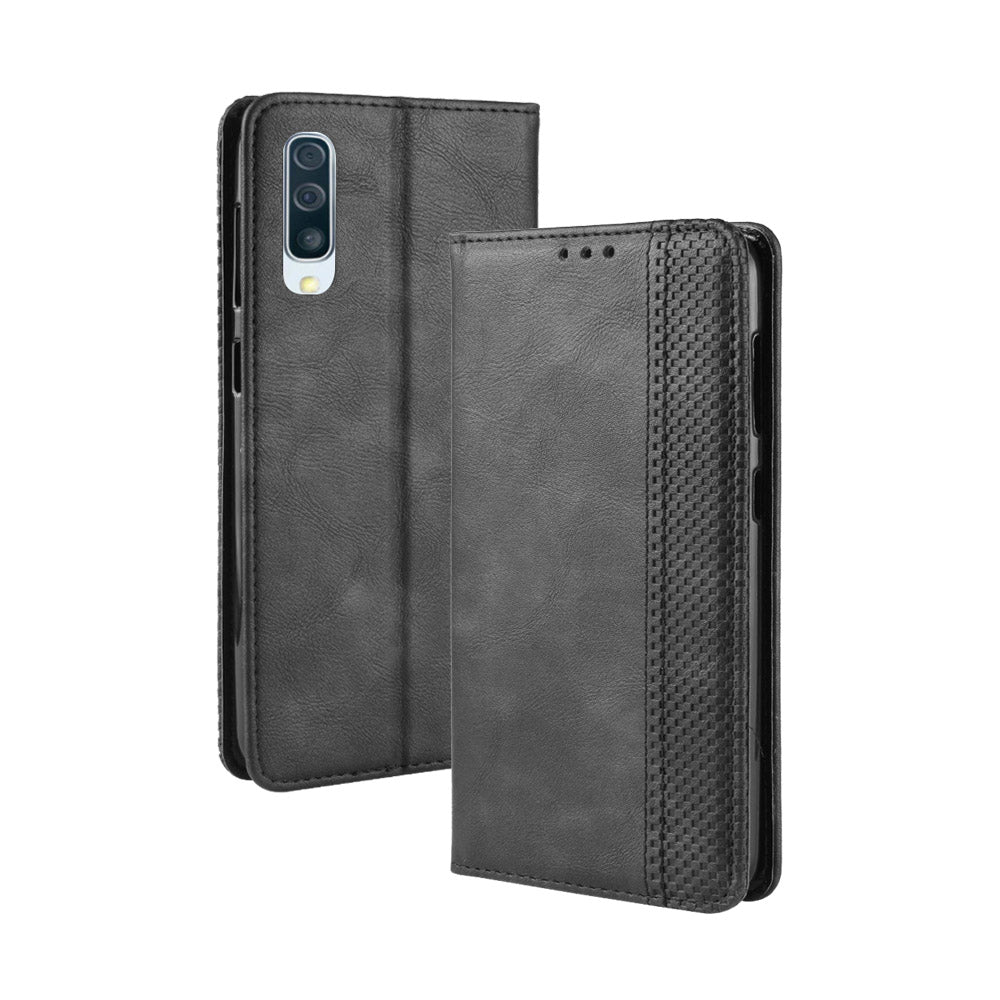 Vintage Style PU Leather Wallet Phone Case for Samsung Galaxy A70