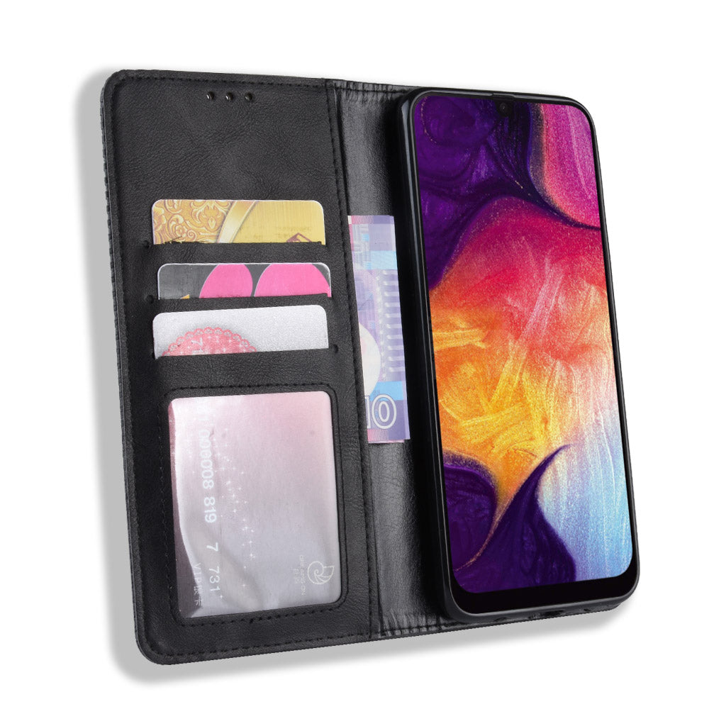 Vintage Style PU Leather Wallet Phone Case for Samsung Galaxy A70