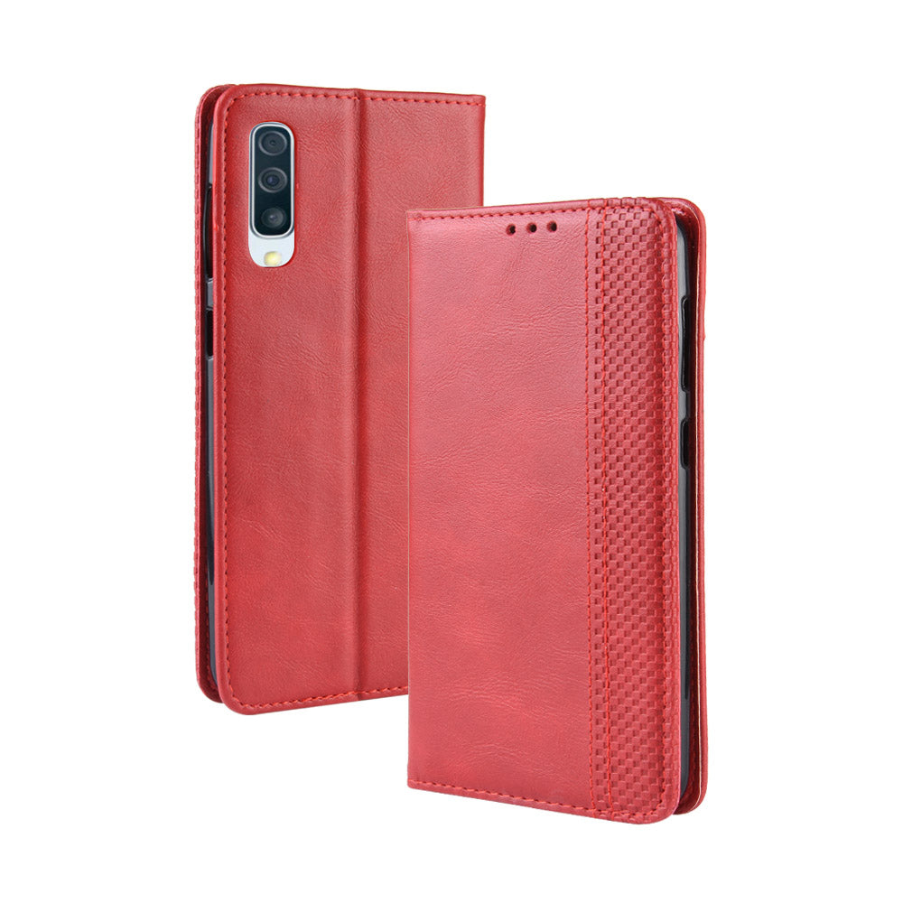 Vintage Style PU Leather Wallet Phone Case for Samsung Galaxy A70