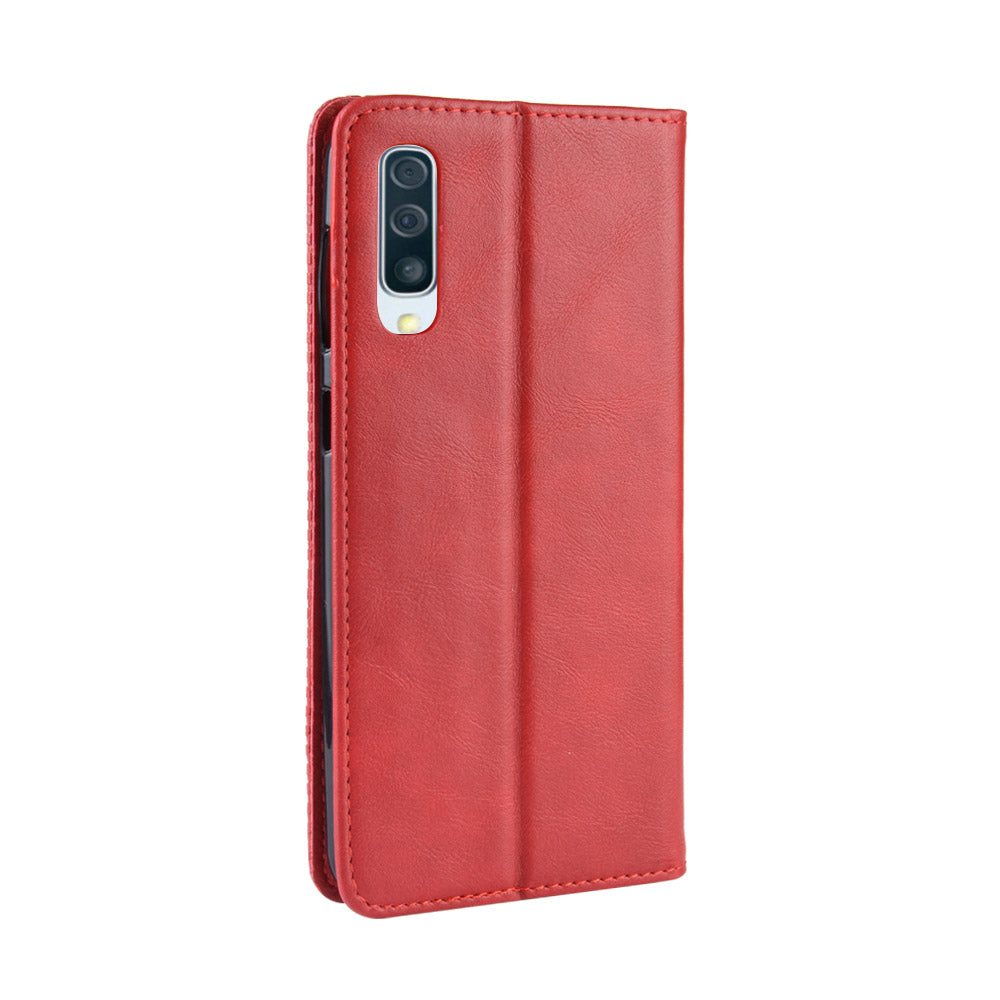 Vintage Style PU Leather Wallet Phone Case for Samsung Galaxy A70
