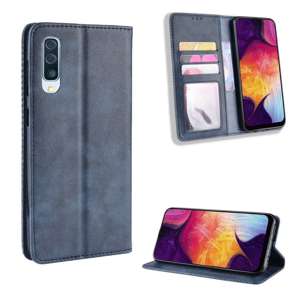 Vintage Style PU Leather Wallet Phone Case for Samsung Galaxy A70