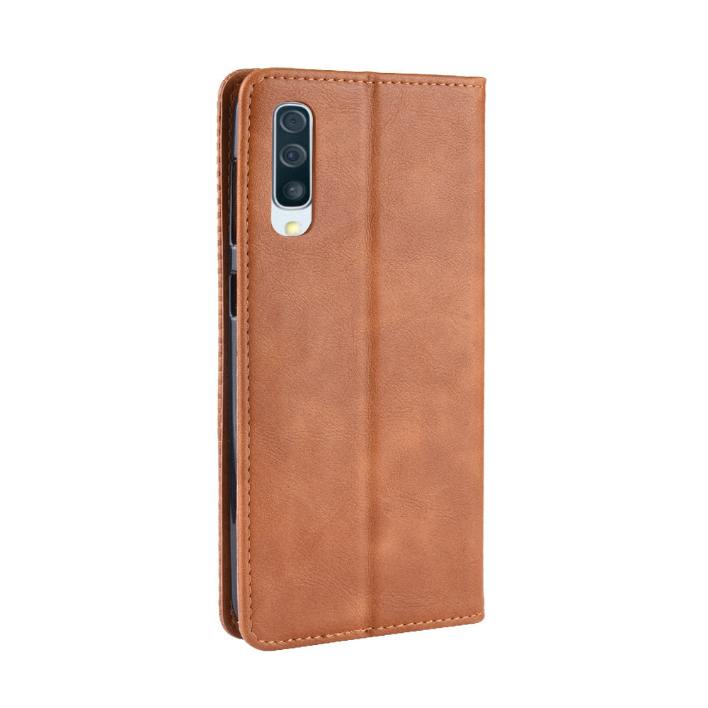 Vintage Style PU Leather Wallet Phone Case for Samsung Galaxy A70