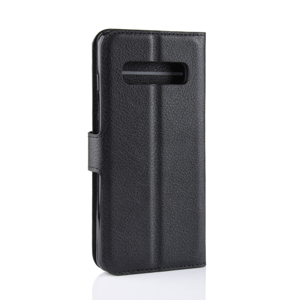 For Samsung Galaxy S10 5G Litchi Skin PU Leather Wallet Cell Phone Cover