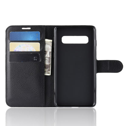 For Samsung Galaxy S10 5G Litchi Skin PU Leather Wallet Cell Phone Cover