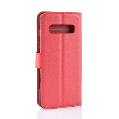 For Samsung Galaxy S10 5G Litchi Skin PU Leather Wallet Cell Phone Cover