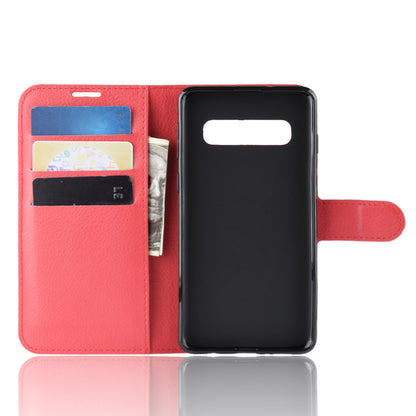 For Samsung Galaxy S10 5G Litchi Skin PU Leather Wallet Cell Phone Cover
