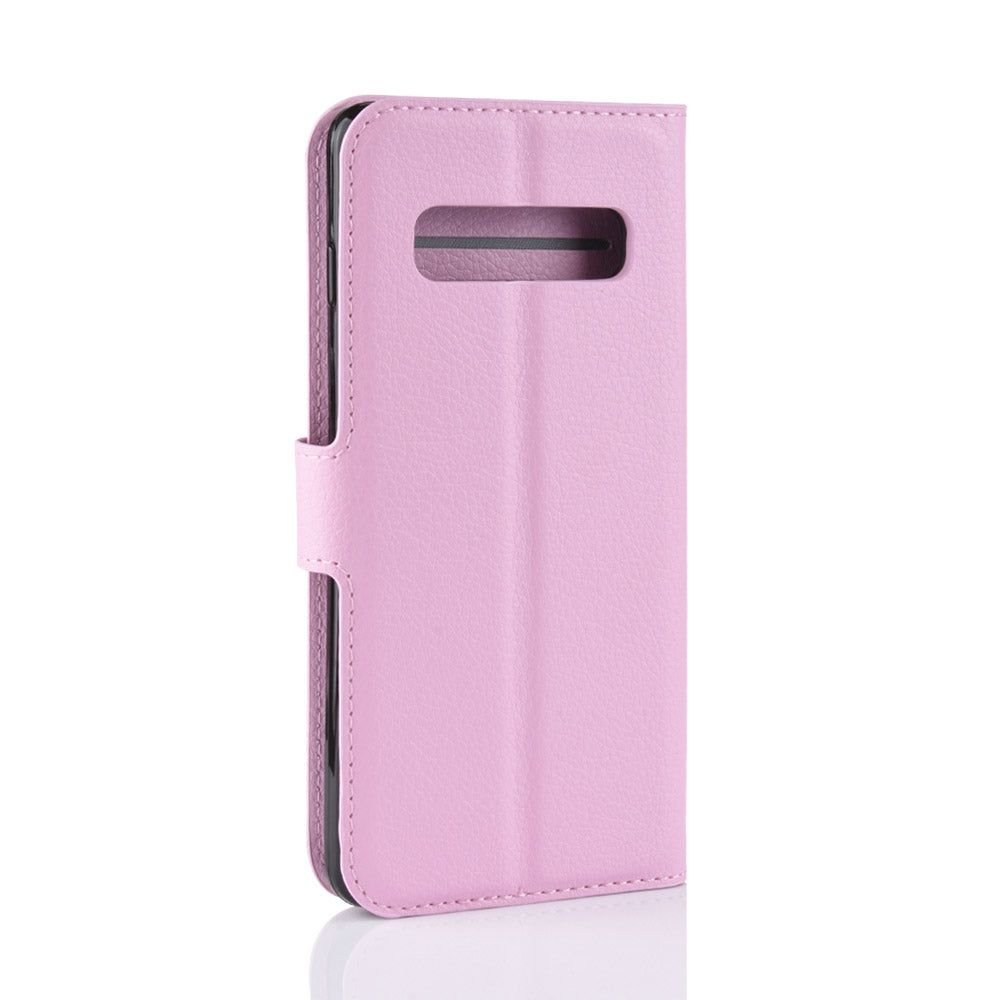 For Samsung Galaxy S10 5G Litchi Skin PU Leather Wallet Cell Phone Cover