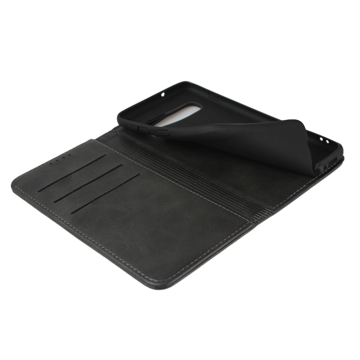 Auto-absorbed Leather Wallet Stand Case for Samsung Galaxy S10