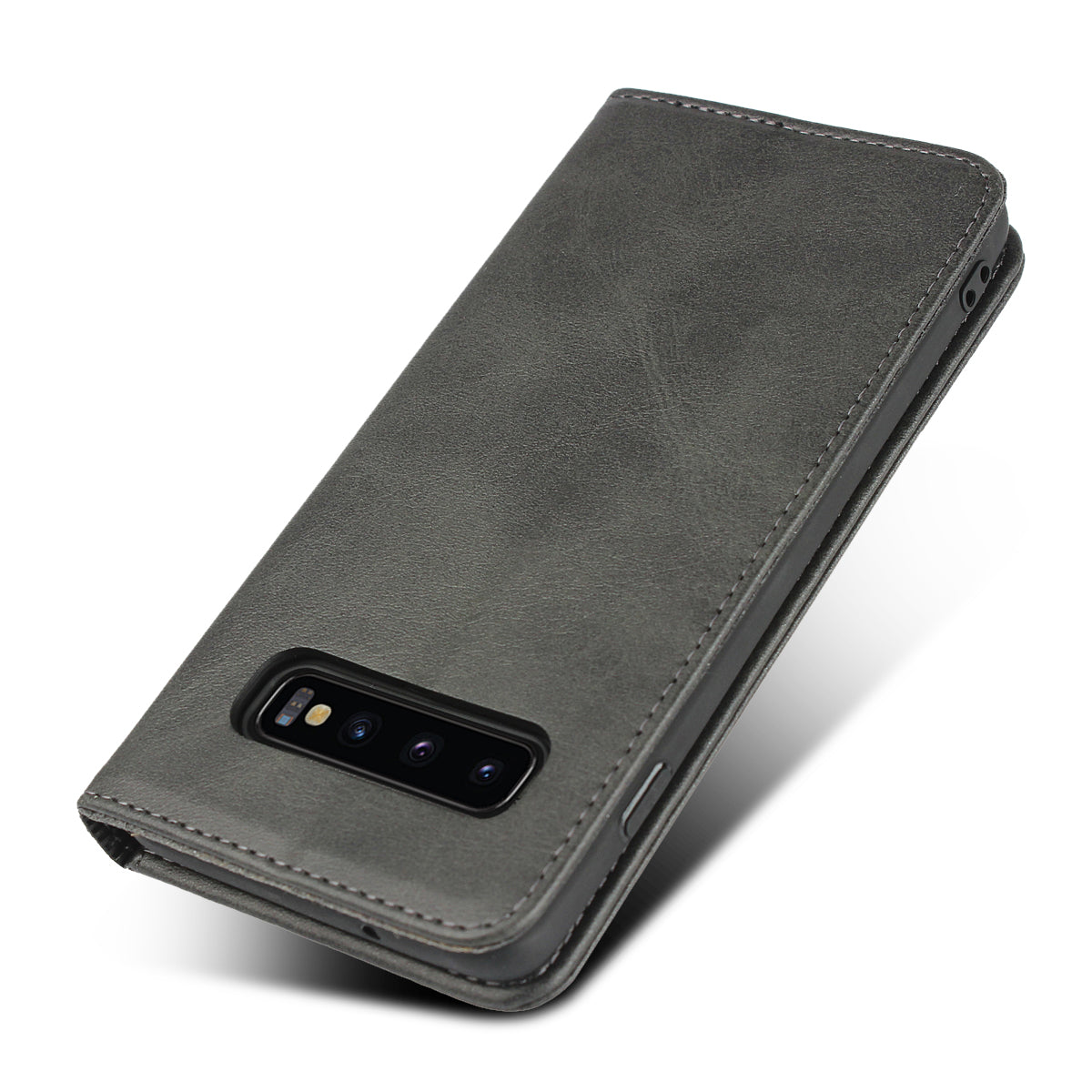 Auto-absorbed Leather Wallet Stand Case for Samsung Galaxy S10