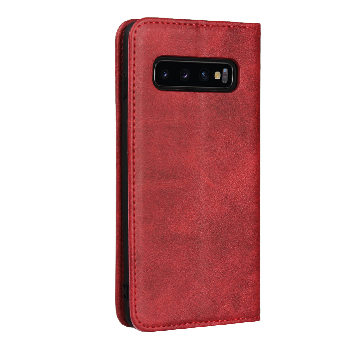 Auto-absorbed Leather Wallet Stand Case for Samsung Galaxy S10