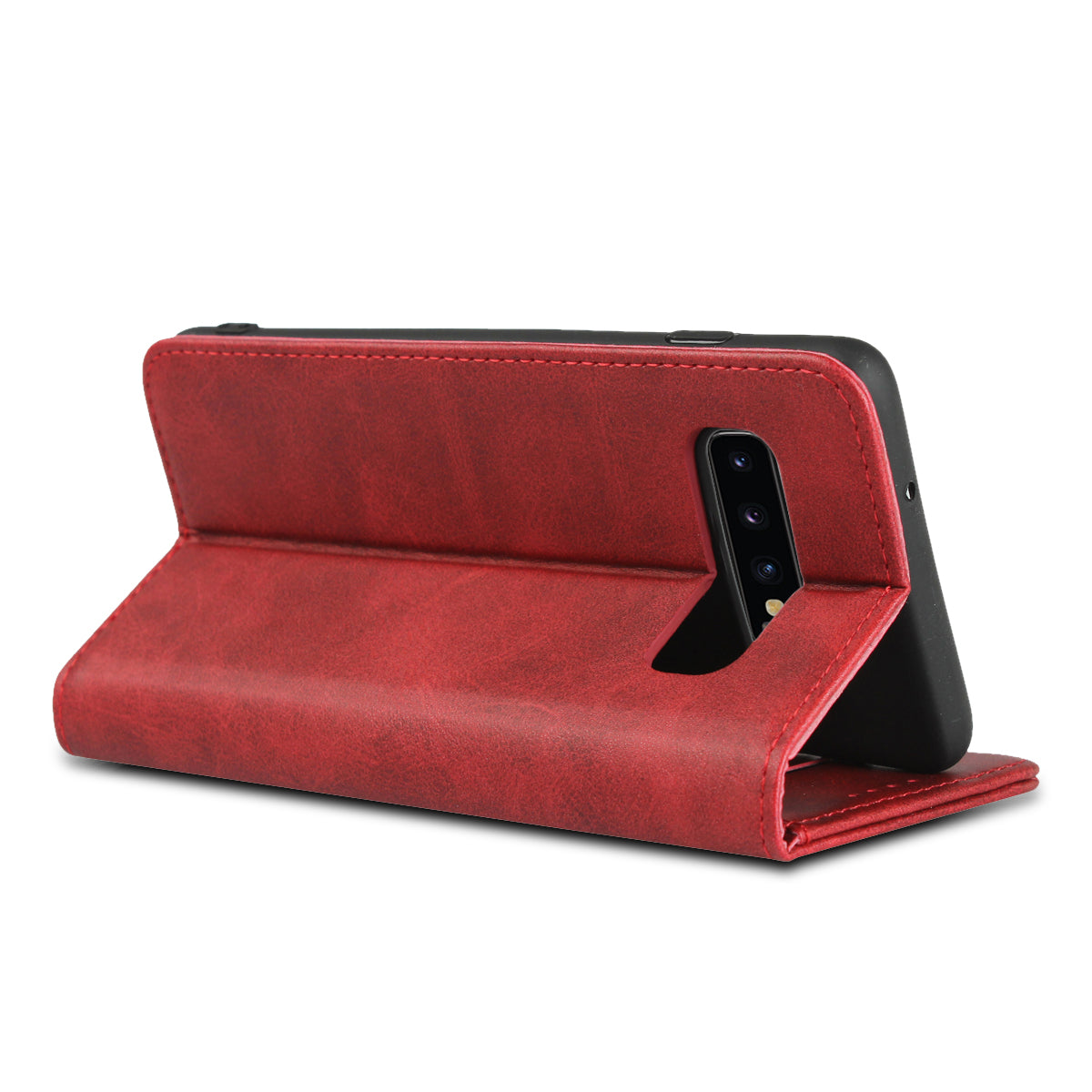 Auto-absorbed Leather Wallet Stand Case for Samsung Galaxy S10